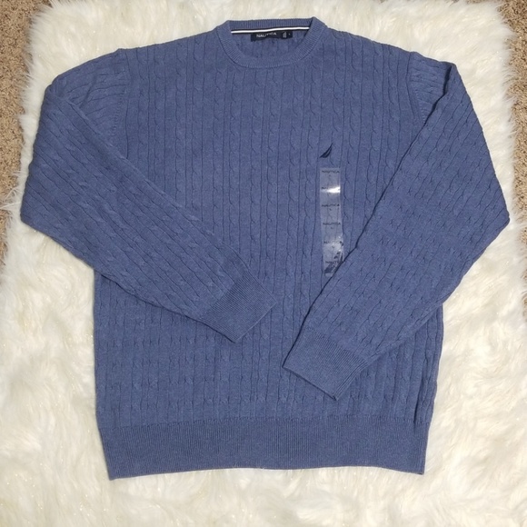 Nautica Other - Nautica Blue Cable Knit LS Sweater L